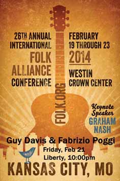 GUY DAVIS & FABRIZIO POGGI 2014 USA TOUR Folk Alliance Conference, Kansas City, Missouri